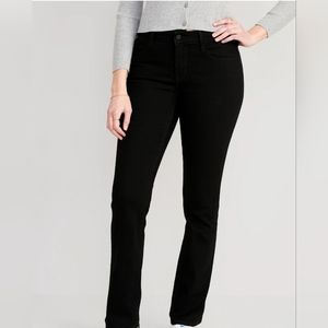 NWT Mid-Rise Kicker Boot-Cut Black Jeans for Women